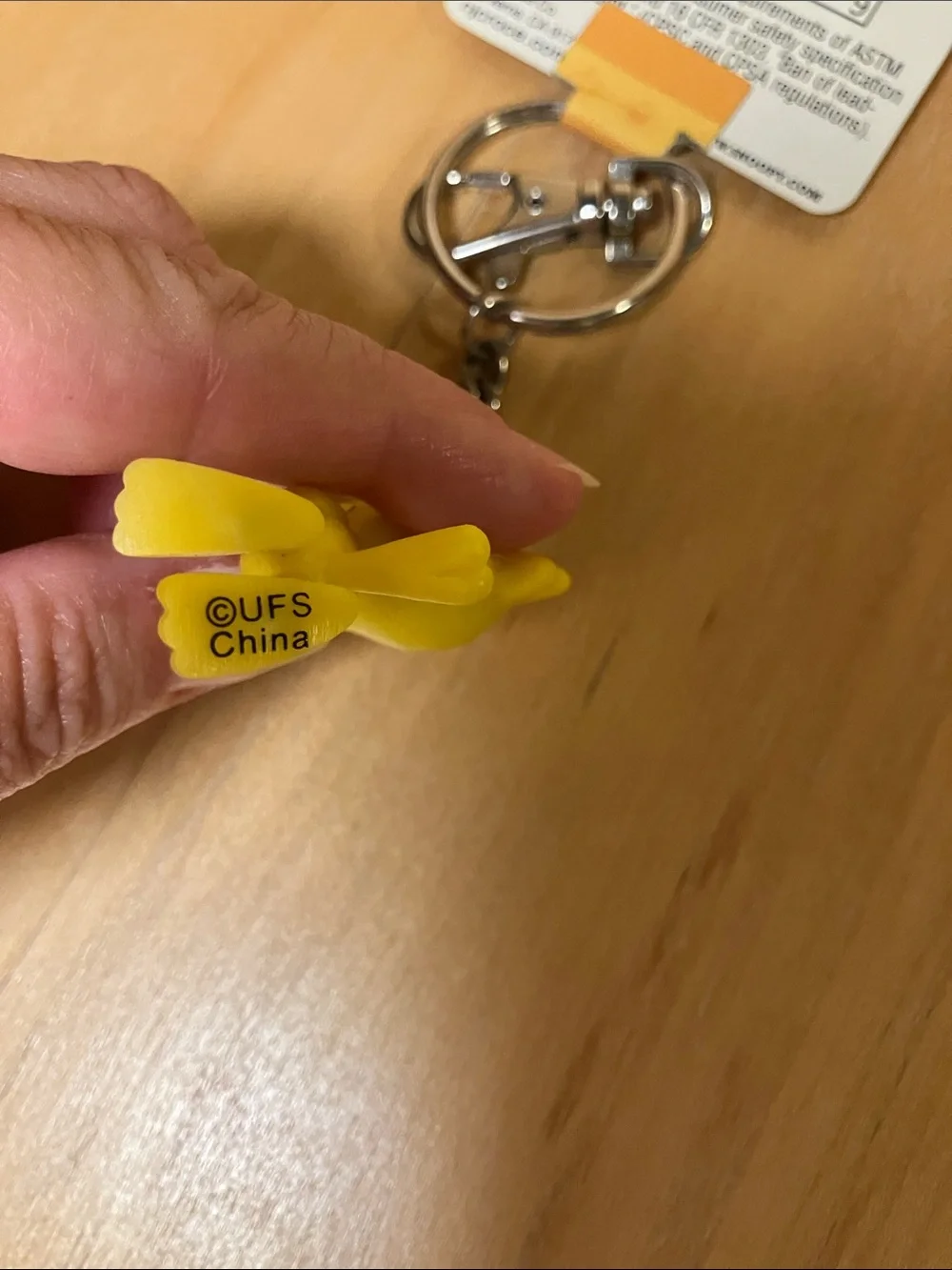 Peanuts Woodstock Bendable Clip-On Keychain